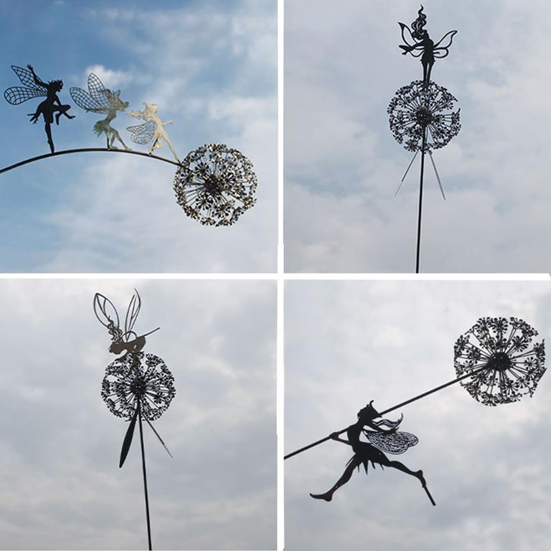 Kalsten | Fairies and Dandelions Dancing Together Sculpture for Outdoor Garden