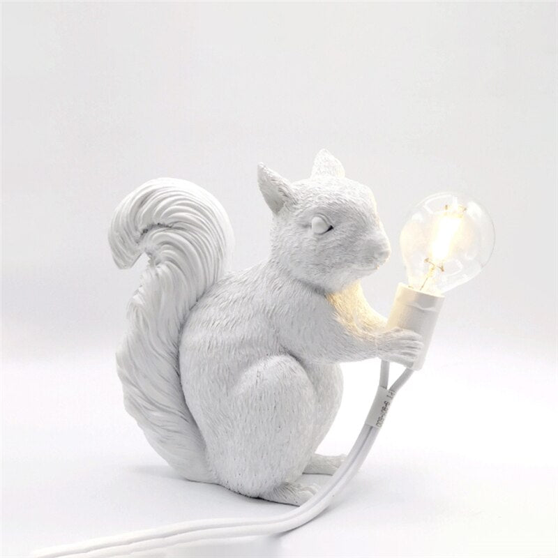SquirrelBright Nordic Squirrel Table Lamp | Designer Decor | LED Mood Light | Perfect for Home | Kalsten