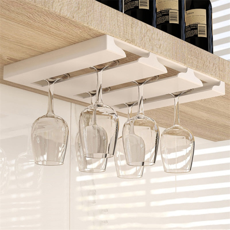 Kalsten | Under Cabinet Glass Organizer Rack