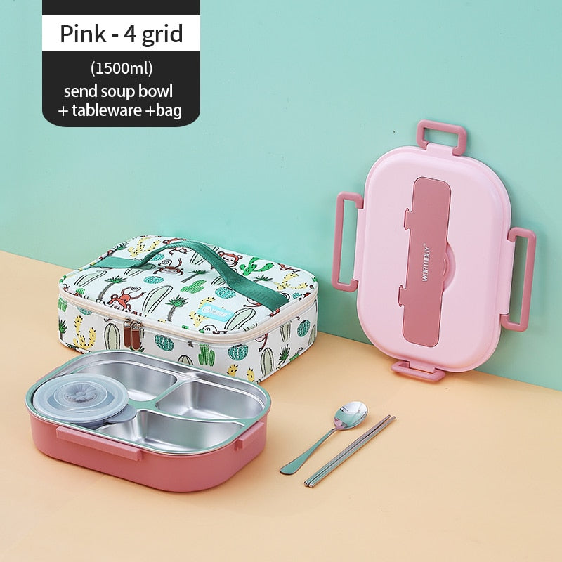 Kalsten | Stainless Steel Multi Compartment Kids Lunch Box