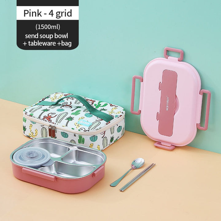 Kalsten | Stainless Steel Multi Compartment Kids Lunch Box