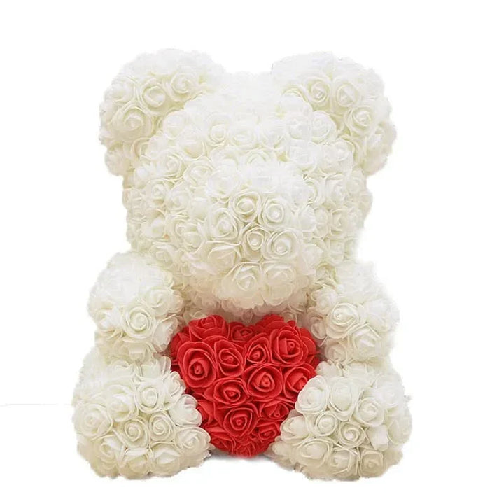 Kalsten | Rose Teddy Bear with Handmade Foam Roses – 40cm