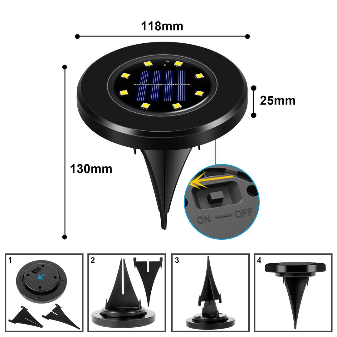 LED Solar Garden Lights Deluxe (Black edition) - Create a delightful atmosphere in your garden! Kalsten