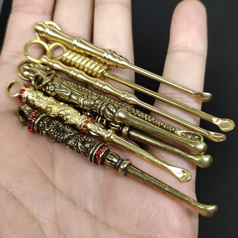 Retro Radiance Brass Mini Tool Vintage Keychain | Kalsten
