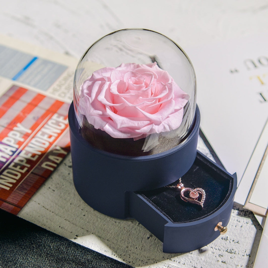 Kalsten | Natural Eternal Rose Necklace Jewelry Box