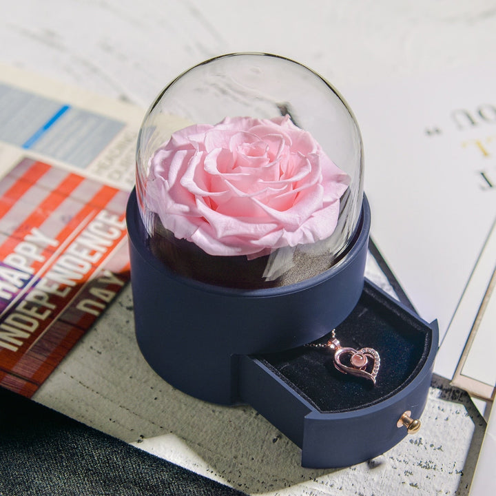 Kalsten | Natural Eternal Rose Necklace Jewelry Box
