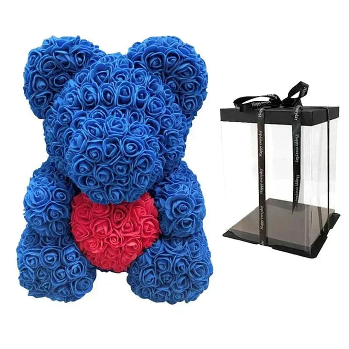 Kalsten | Rose Teddy Bear with Handmade Foam Roses – 40cm