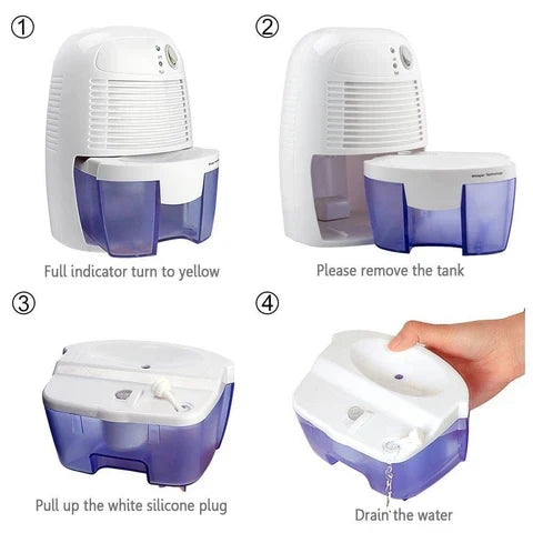 Powerful Portable Mini Basement Garage Crawl Space Home Dehumidifier | Kalsten