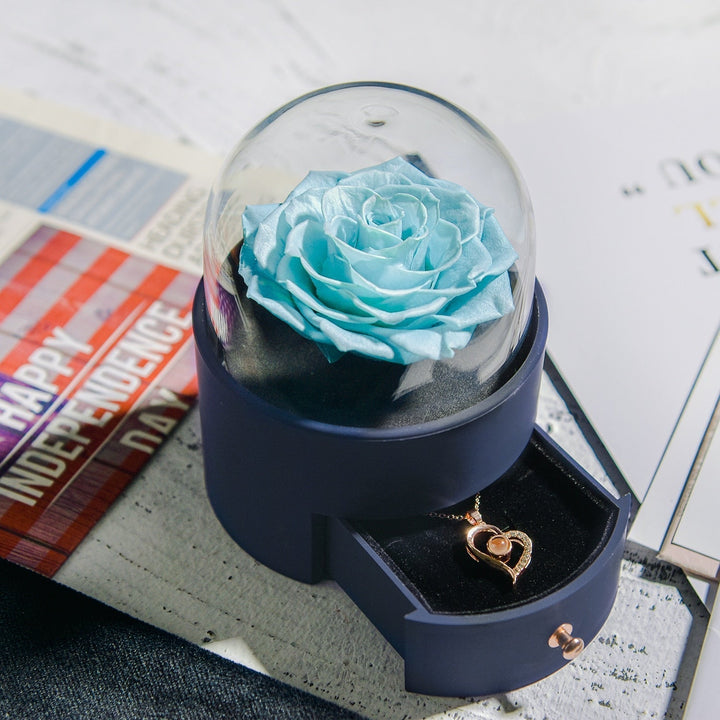 Kalsten | Natural Eternal Rose Necklace Jewelry Box