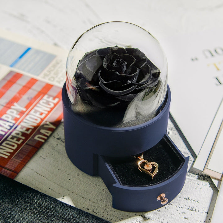 Kalsten | Natural Eternal Rose Necklace Jewelry Box