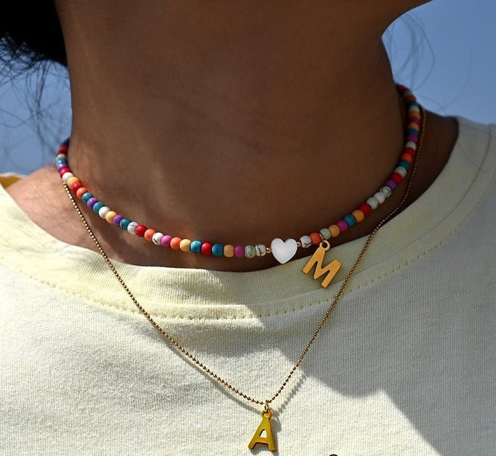 Kalsten | Pearl Necklace with Letter Pendant