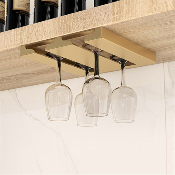 Kalsten | Under Cabinet Glass Organizer Rack