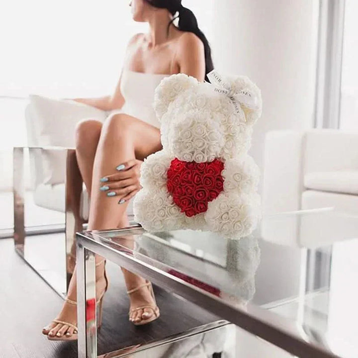 Kalsten | Rose Teddy Bear with Handmade Foam Roses – 40cm