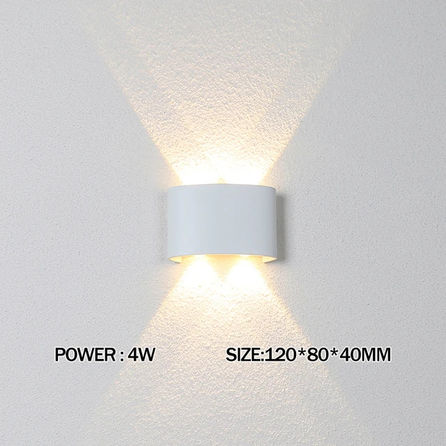 LED Wall Lamp Outdoor Waterproof Up And Down Luminous Lighting Garden Decoration AC85-265V Wall Lights for Bedroom Living Room | Kalsten
