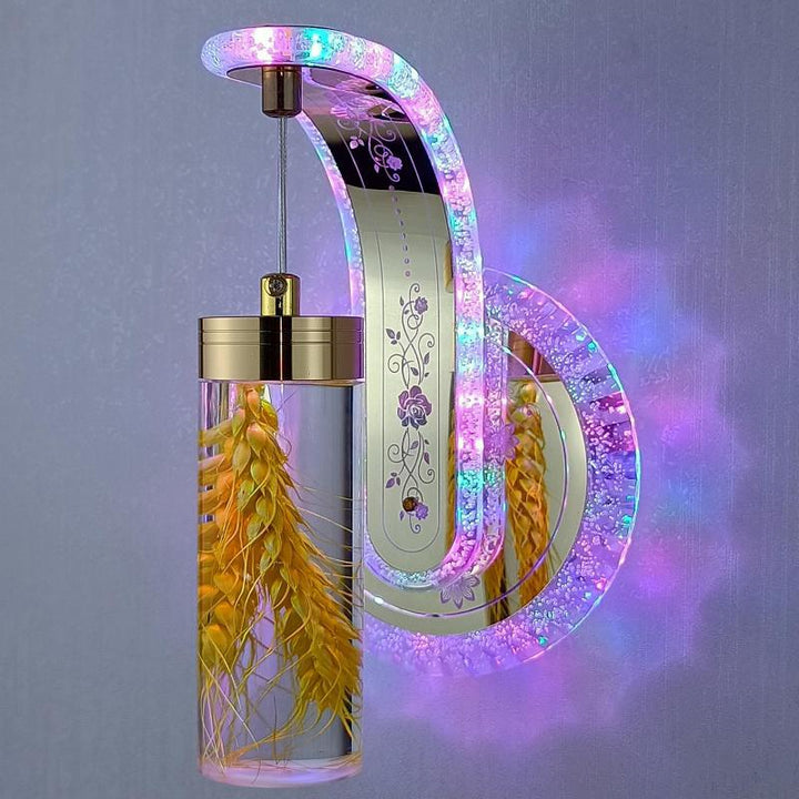 Elegant Crystal Flower Dimming Wall Lamp | Kalsten