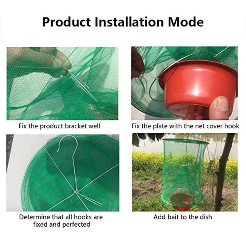 Reusable Hanging Cage Net Fly Trap | Kalsten