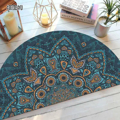 Bohemian Non-Slip Half-Moon Doormat