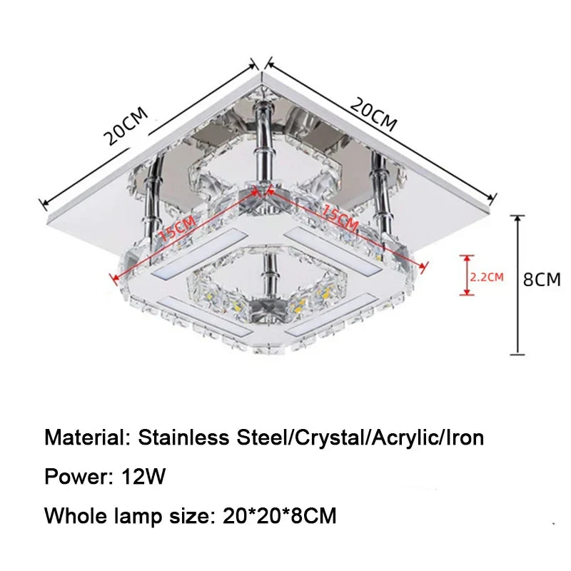 Ceiling Lamp Lights - Decorative LED Lamps For Room Chandelier Crystal Chandeliers - Home Kitchen Bedroom Living Modern Dining Hallway | Kalsten