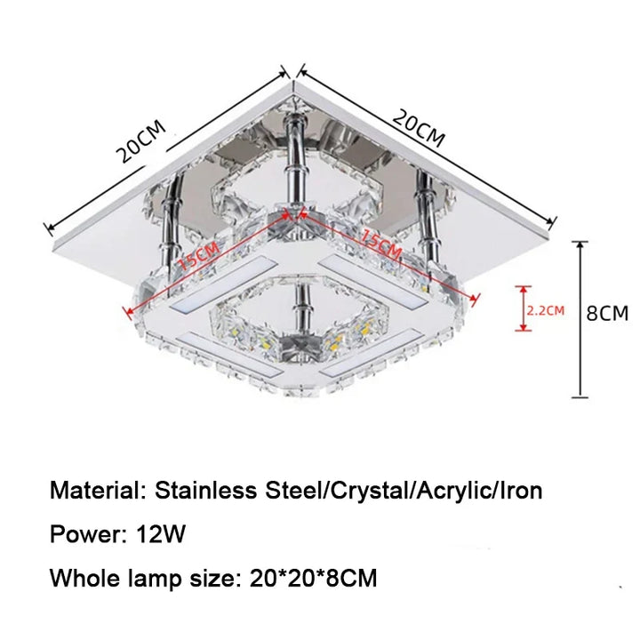 Ceiling Lamp Lights - Decorative LED Lamps For Room Chandelier Crystal Chandeliers - Home Kitchen Bedroom Living Modern Dining Hallway | Kalsten