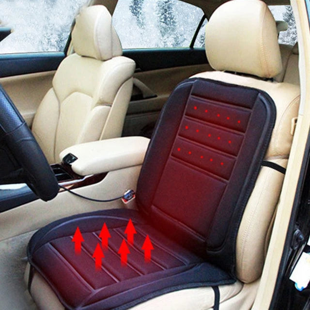 Skanto | HeatRide Heated Seat Cover for Car Seat – 12V Memory Foam Seat and Back Warmer