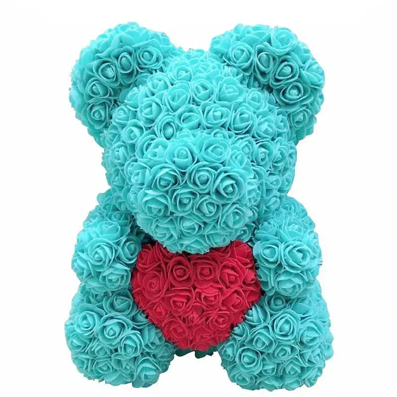 Kalsten | Rose Teddy Bear with Handmade Foam Roses – 40cm