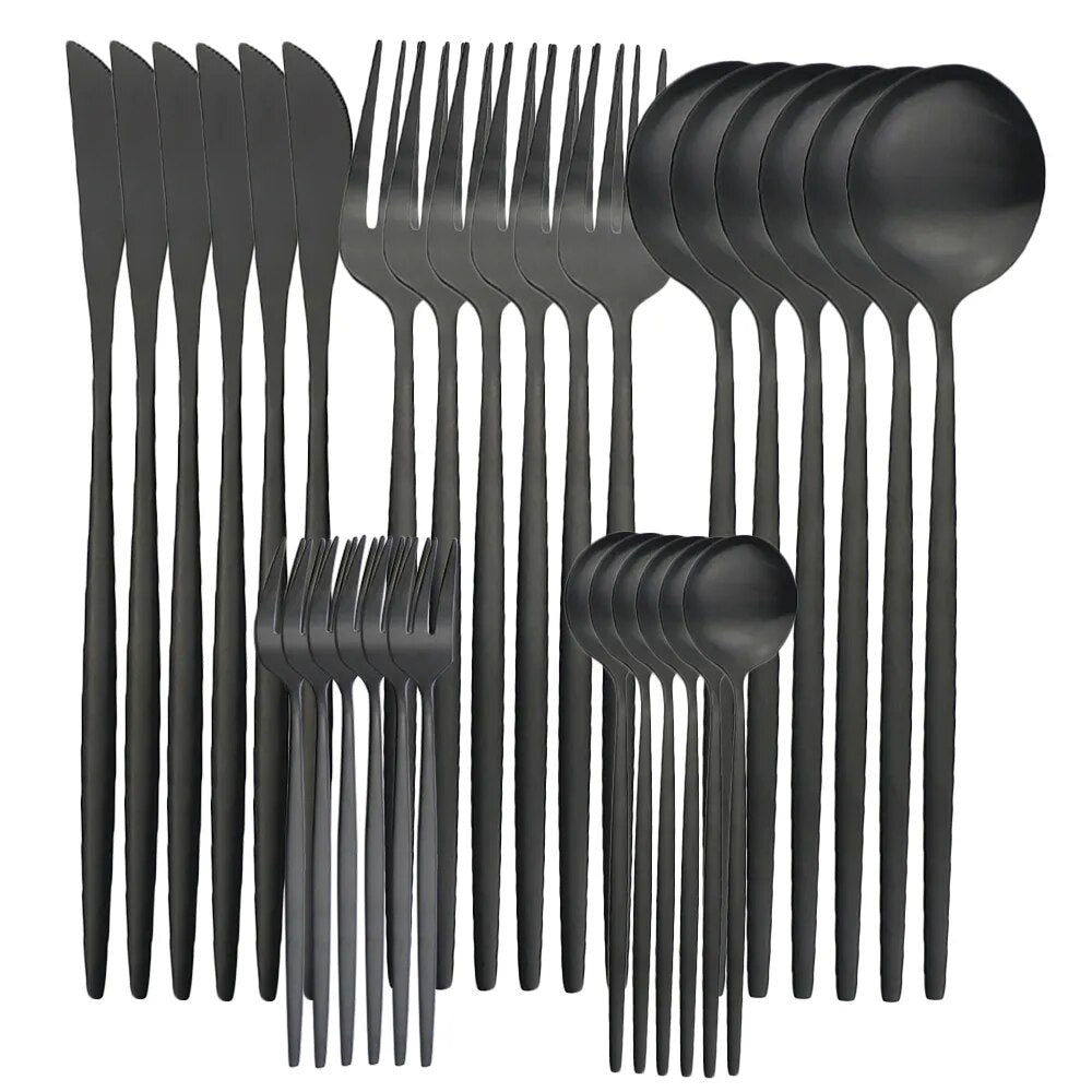 Stainless Steel Cutlery Set – 6-Person Elegant Collection