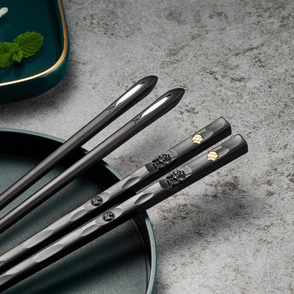 DineLux – Luxurious Chopstick Set with sophisticated designs (5 pairs)