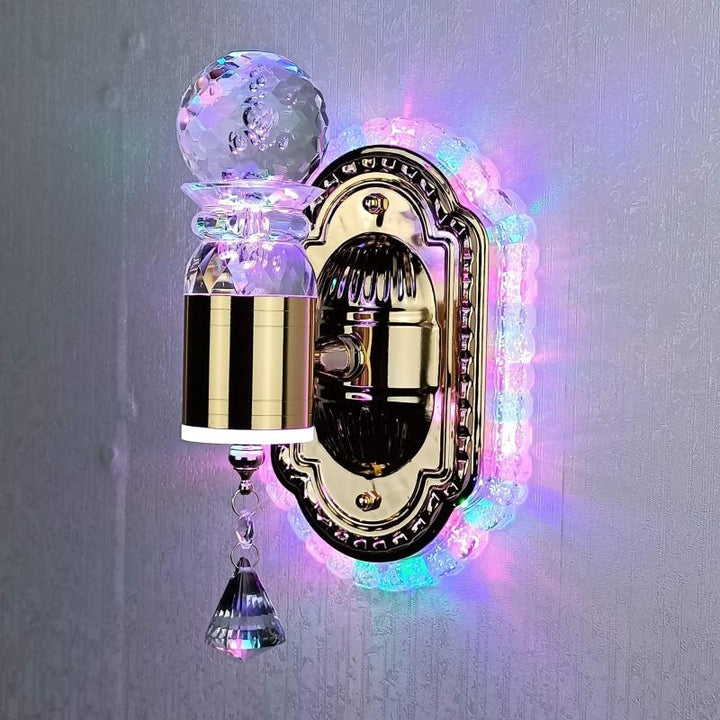 Elegant Crystal Flower Dimming Wall Lamp | Kalsten