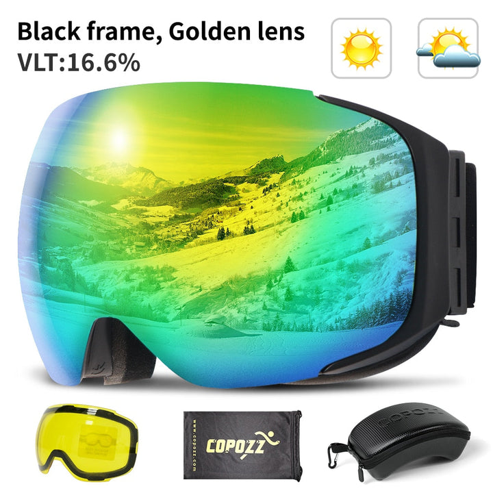 Magnetic UV Protection Anti-Fog Ski Goggles | Kalsten