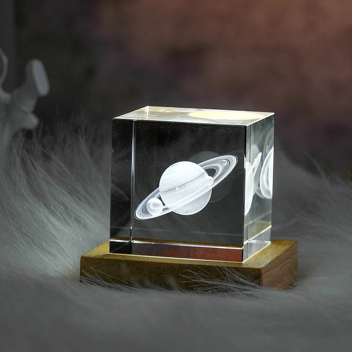 3D Crystal Cube Moon Nightlight | Kalsten