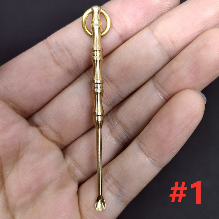 Retro Radiance Brass Mini Tool Vintage Keychain | Kalsten