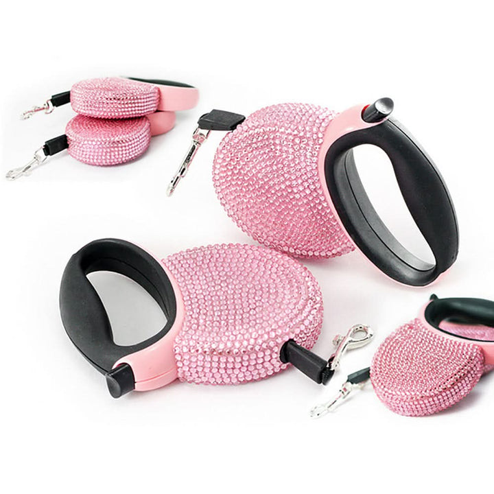 Kalsten | Luxury Retractable Leash with Rhinestones for Small Dogs & Cats