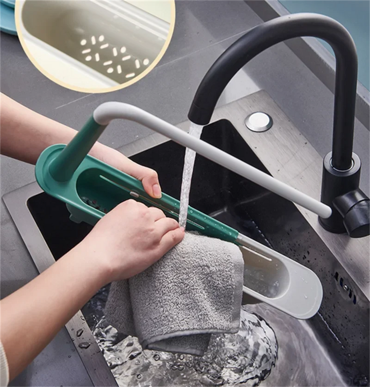 Sink organizer with towel holder | Kalsten