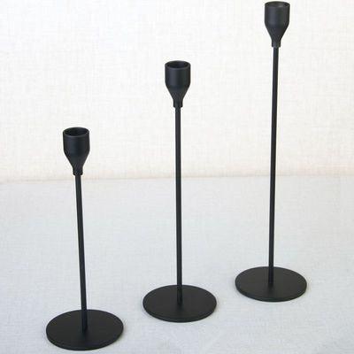 3-Piece Metal Candlestick Set