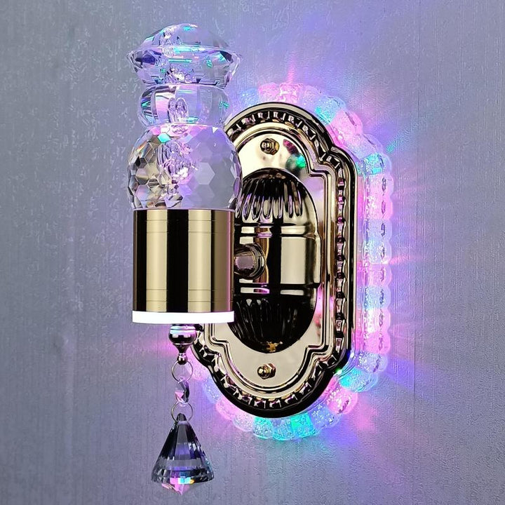 Elegant Crystal Flower Dimming Wall Lamp | Kalsten