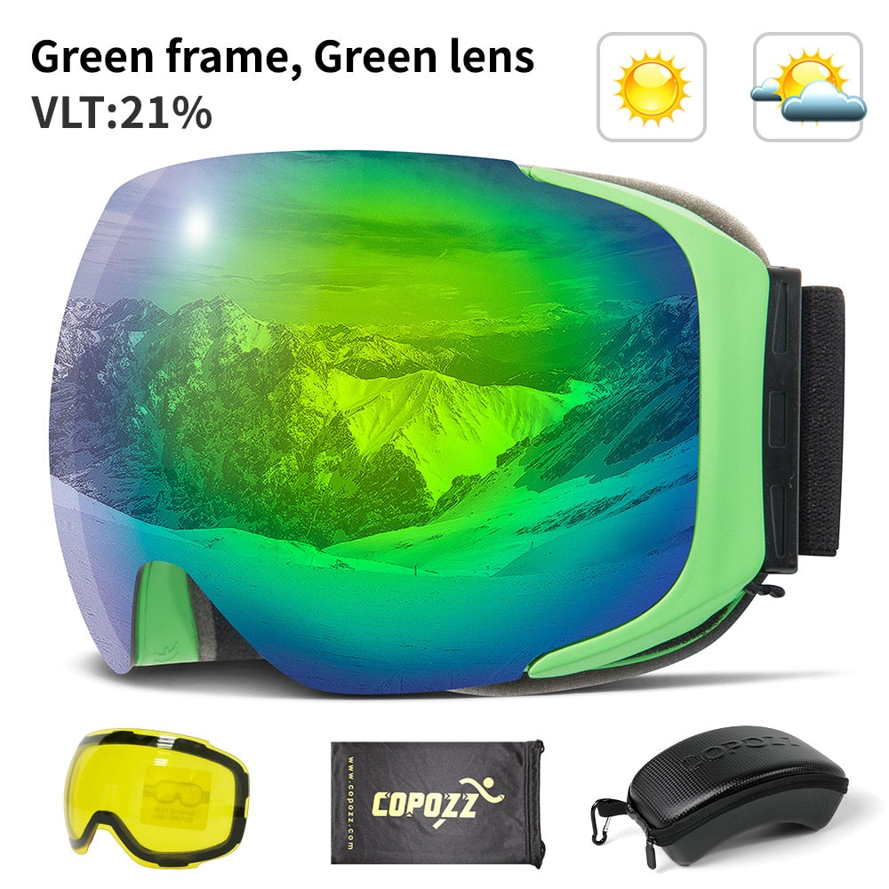 Magnetic UV Protection Anti-Fog Ski Goggles | Kalsten