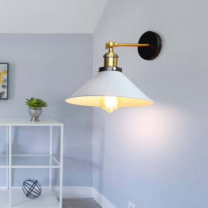 White Industrial Vintage Wall Sconce Light | Kalsten