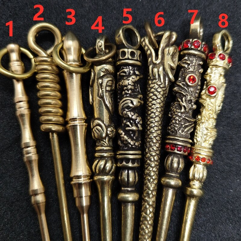 Retro Radiance Brass Mini Tool Vintage Keychain | Kalsten