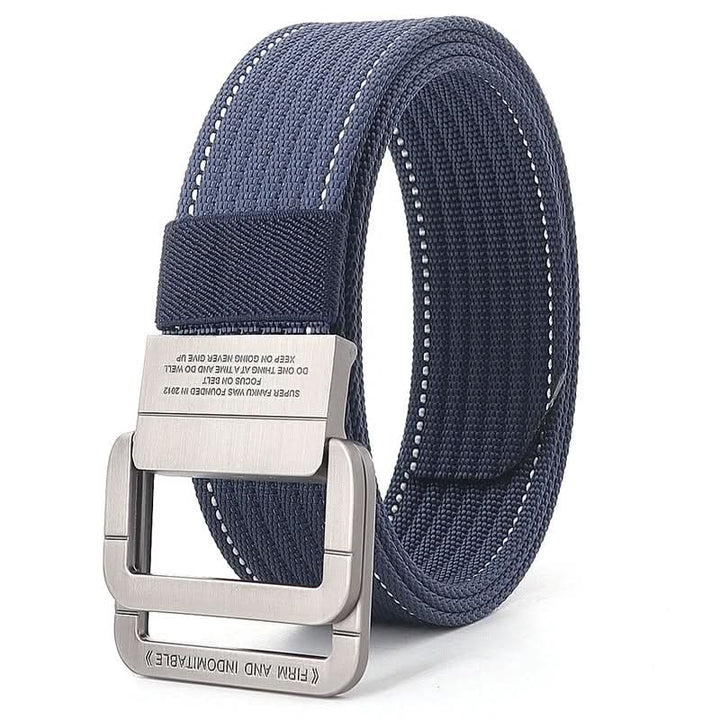 Kalsten | Unisex Canvas Belt – Double Metal Ring Buckle, Adjustable