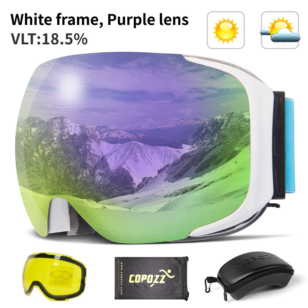 Magnetic UV Protection Anti-Fog Ski Goggles | Kalsten