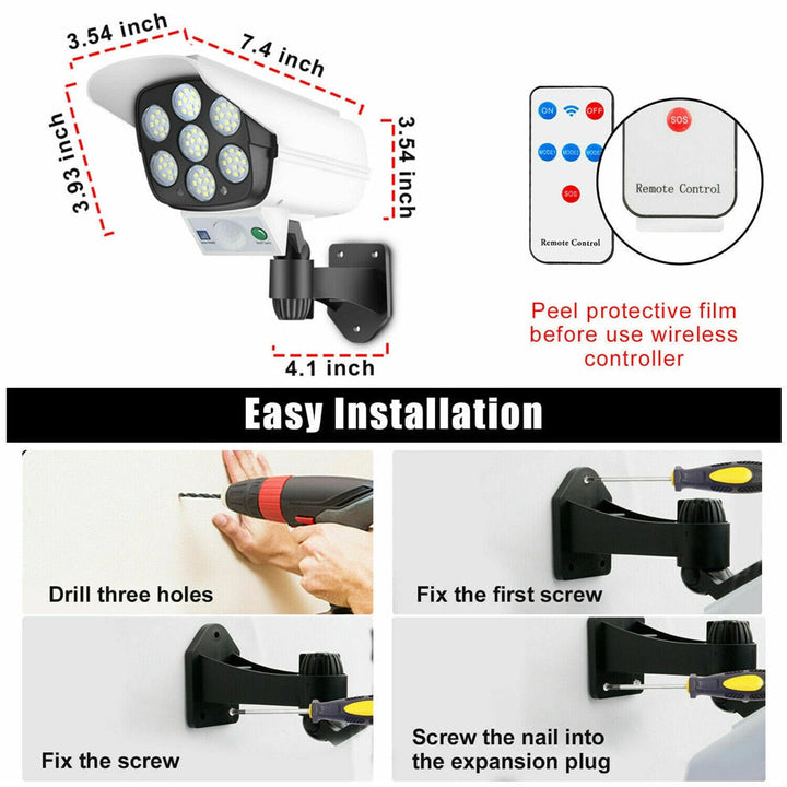 Solar Motion Sensor Dummy Security Camera Light | Kalsten