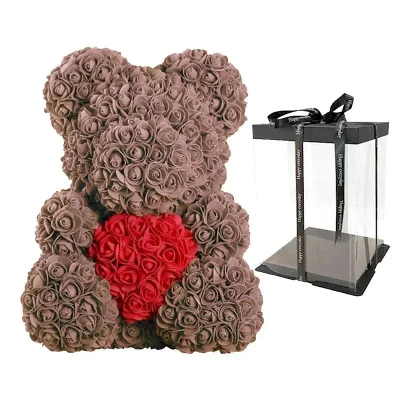 Kalsten | Rose Teddy Bear with Handmade Foam Roses – 40cm