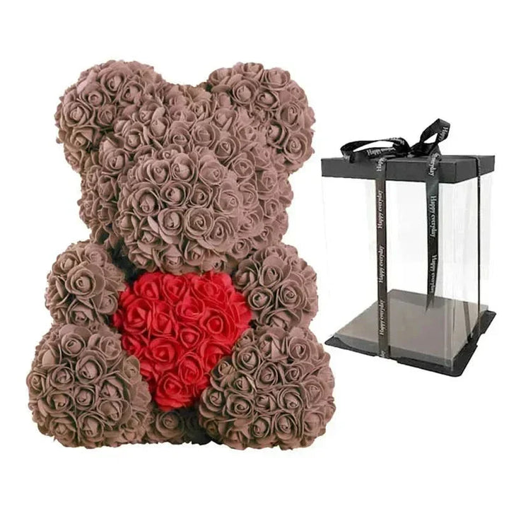 Kalsten | Rose Teddy Bear with Handmade Foam Roses – 40cm