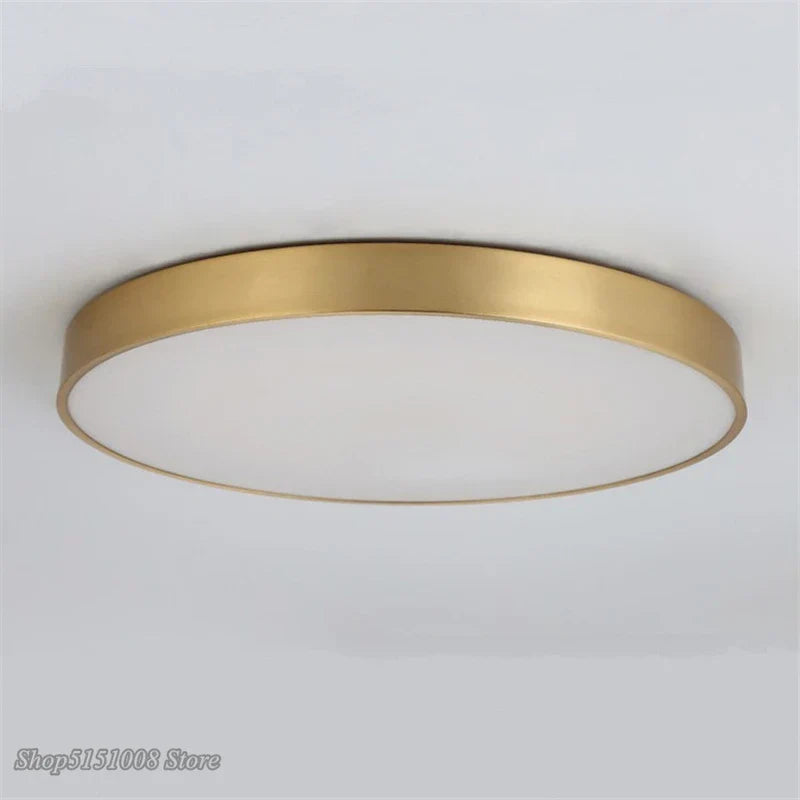 Modern Gold Acrylic Ceiling Light - Ultra-thin Surface LED Ceiling Lamp for Living Room, Nordic Bedroom Indoor Light Fixtures | Kalsten
