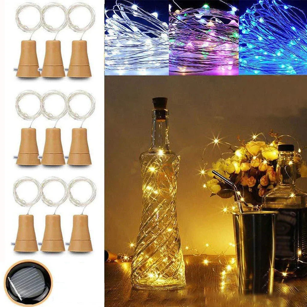 Solar-Powered Bottle Cork String Lights | Kalsten