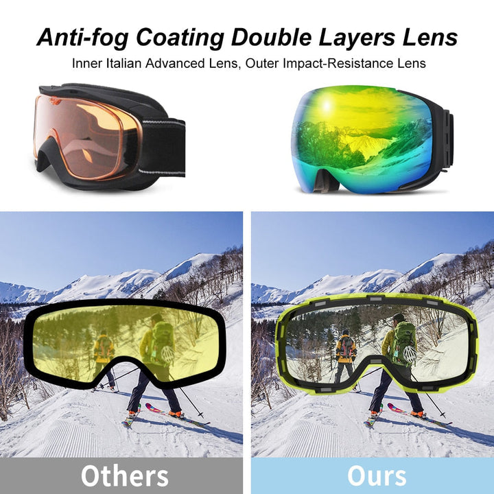 Magnetic UV Protection Anti-Fog Ski Goggles | Kalsten