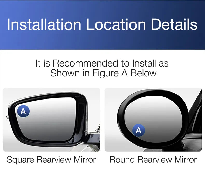 BowLift | Car 360 Degree Wide Angle Blind Spot Mirror