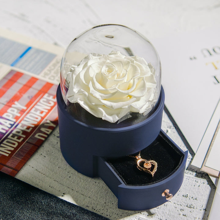 Kalsten | Natural Eternal Rose Necklace Jewelry Box