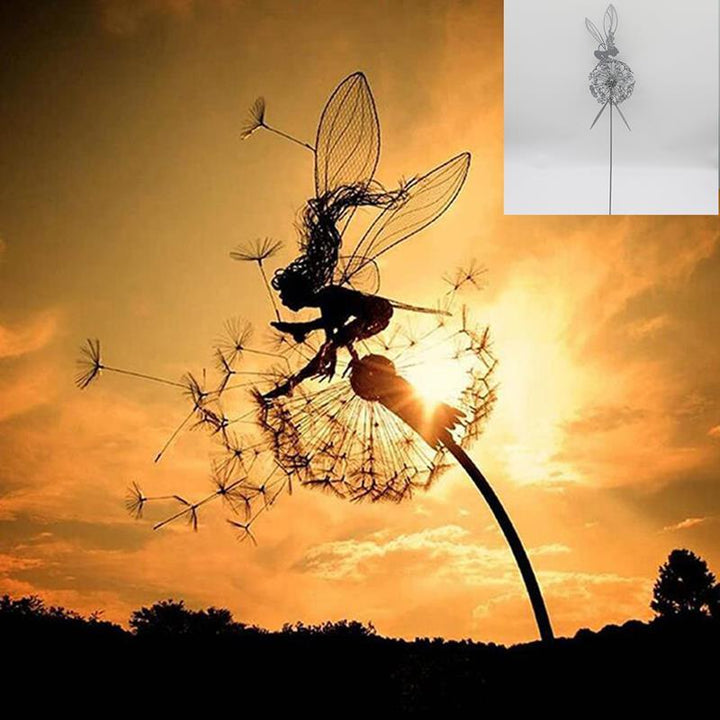Kalsten | Fairies and Dandelions Dancing Together Sculpture for Outdoor Garden