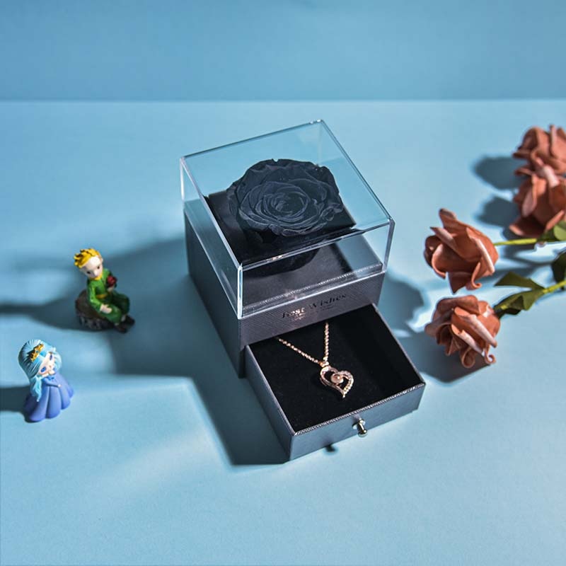 Kalsten | Natural Eternal Rose Necklace Jewelry Box